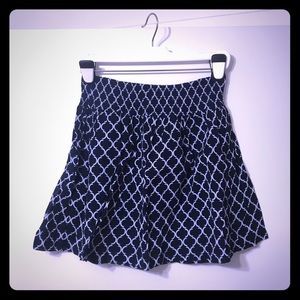 NY and CO Navy Blue Mini Flare Skirt Size M